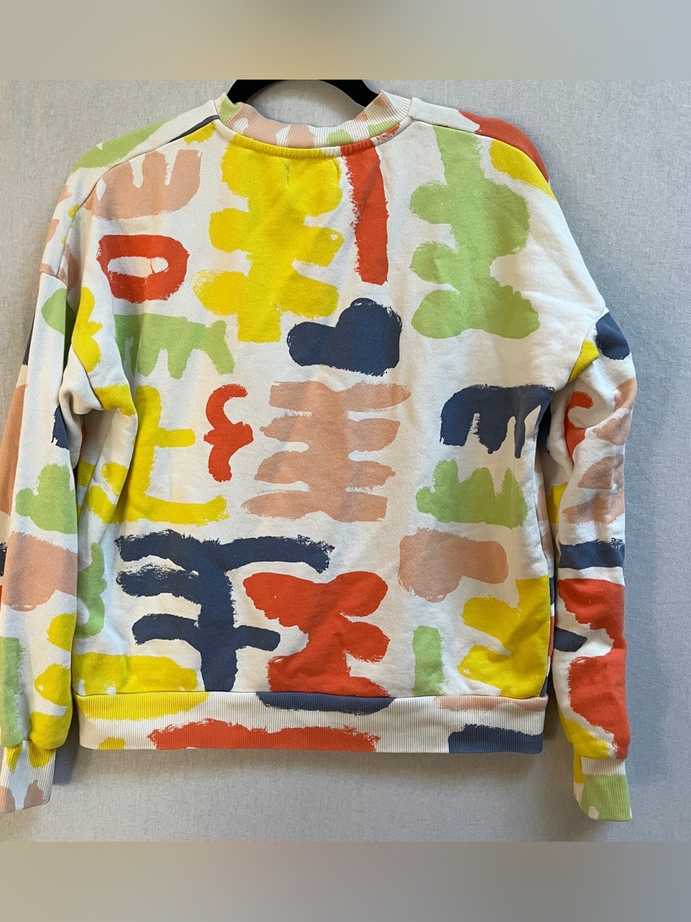 Bobo Choses Organic Cotton Abstract Brushstroke Graphic Sweatshirt Sz S